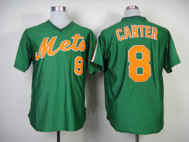 Men New York Mets #8 Carter Green Throwback 1985 MLB Jerseys